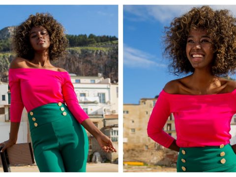 kolorowe bluzki hiszpanki damskie rue paris w stylizacjach wiosennych