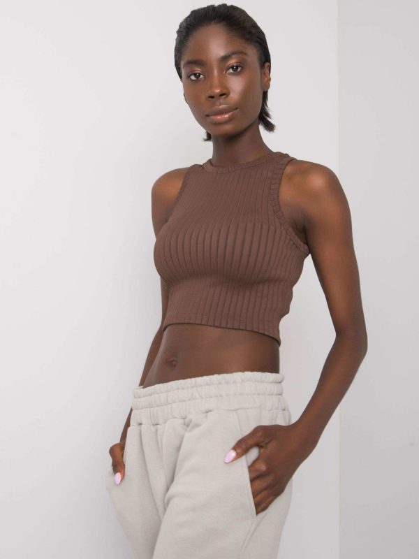 Brązowy crop top Joie RUE PARIS