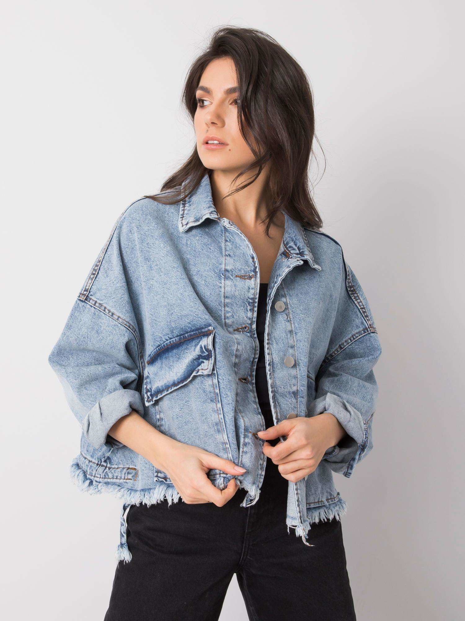 Niebieska kurtka jeansowa oversize Leal RUE PARIS Niebieska kurtka jeansowa oversize Leal RUE PARIS