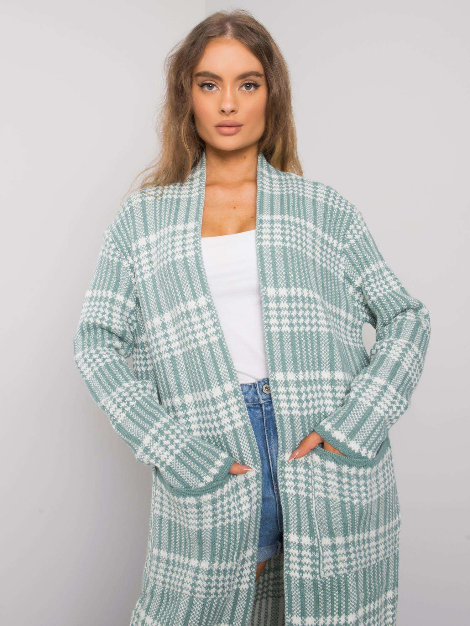 Miętowa narzutka z kieszeniami Bailey RUE PARIS Miętowa narzutka z kieszeniami Bailey RUE PARIS