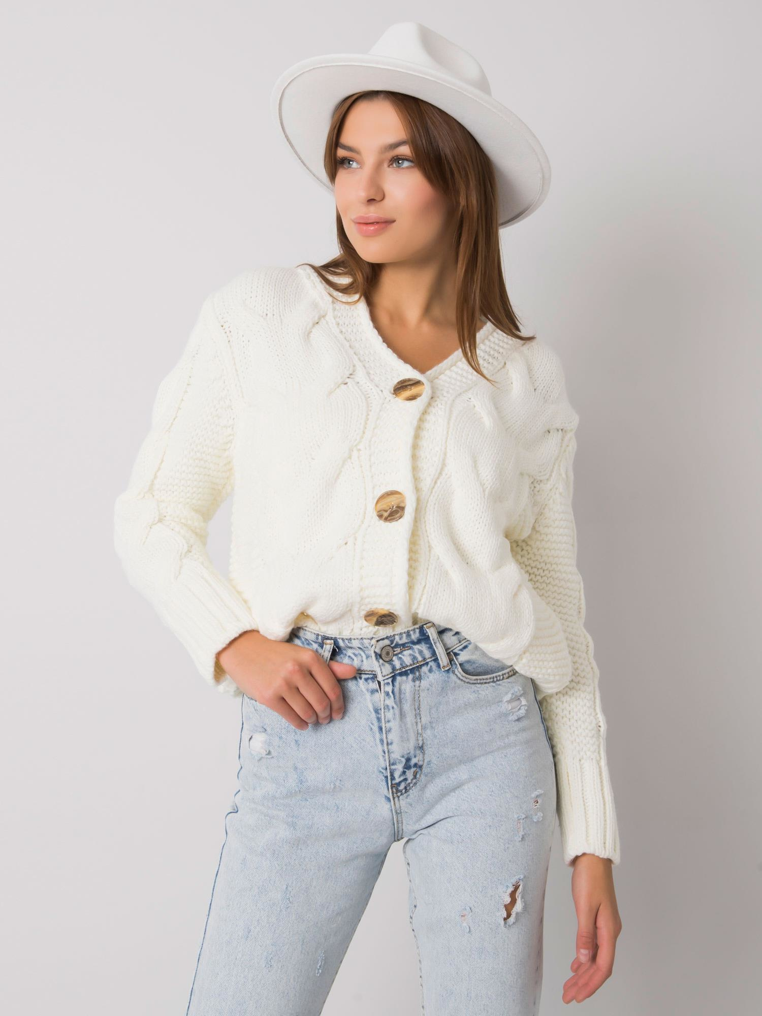 Ecru sweter na guziki Louissine RUE PARIS Ecru sweter na guziki Louissine RUE PARIS