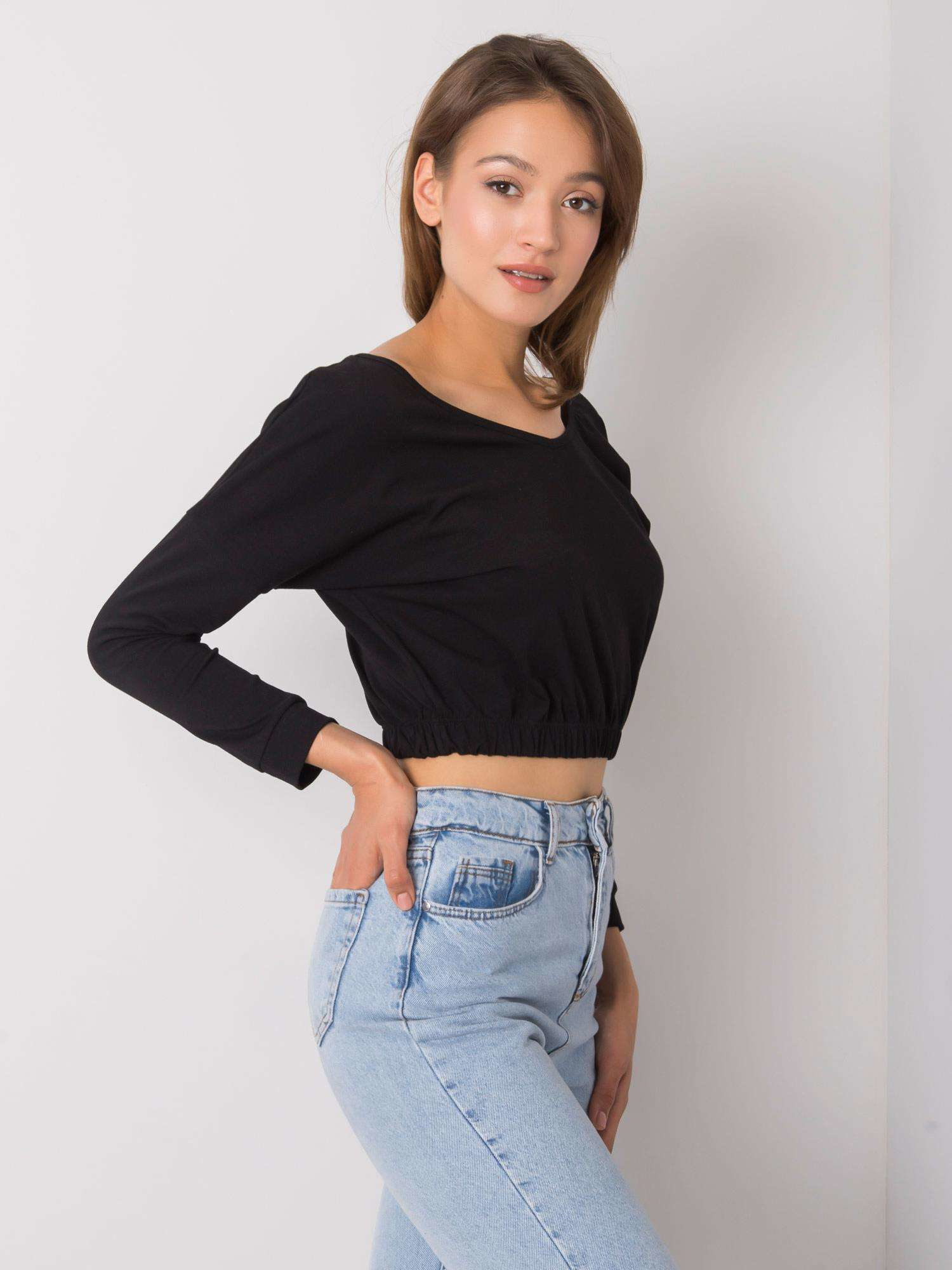 Czarna bluzka bawełniana Jaycee RUE PARIS Czarna bluzka bawełniana Jaycee RUE PARIS