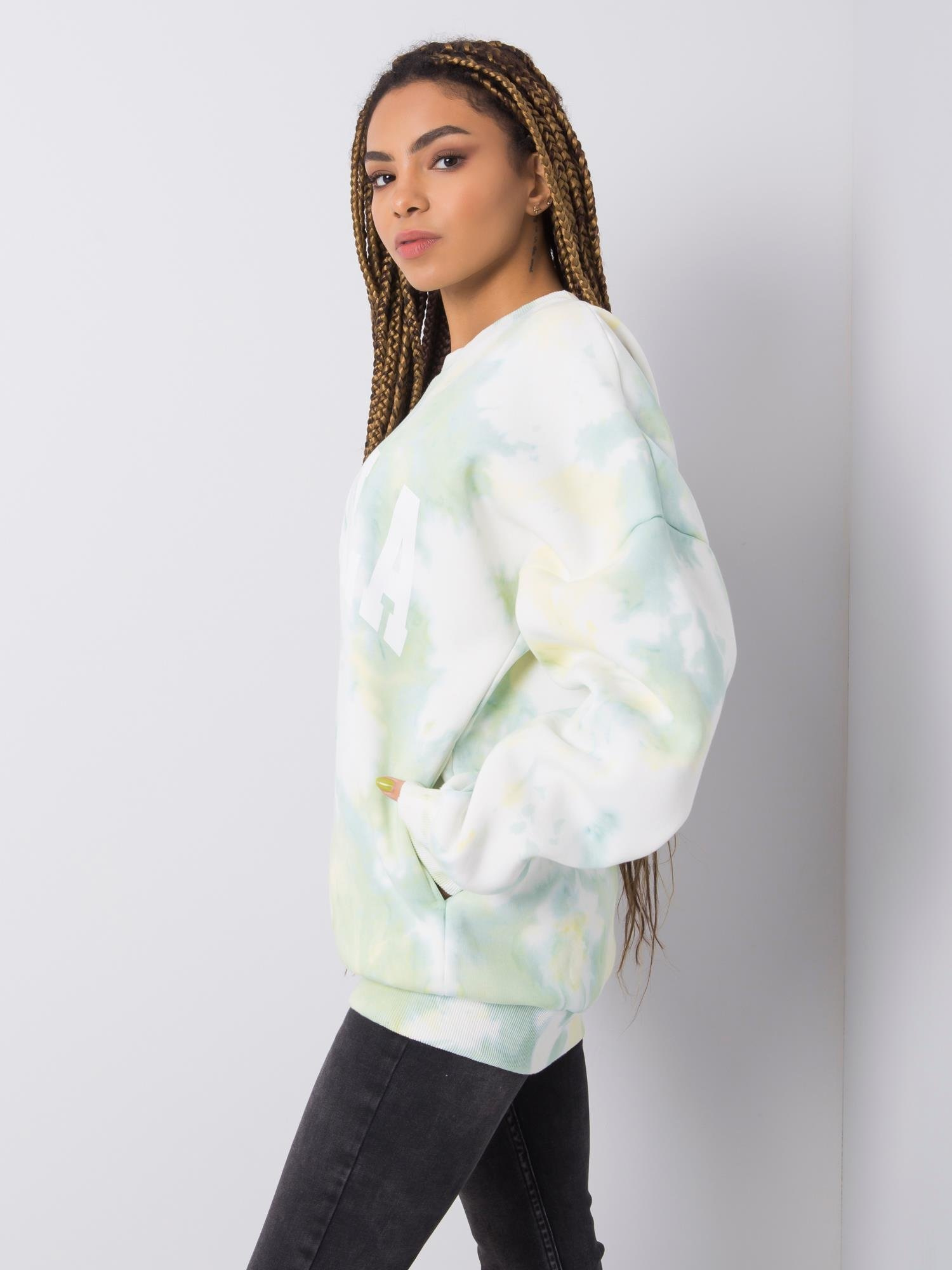 Zielona bluza tie-dye Tamara RUE PARIS Zielona bluza tie-dye Tamara RUE PARIS