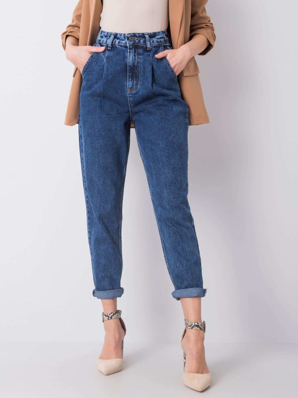 Niebieskie mom jeans Evalie RUE PARIS