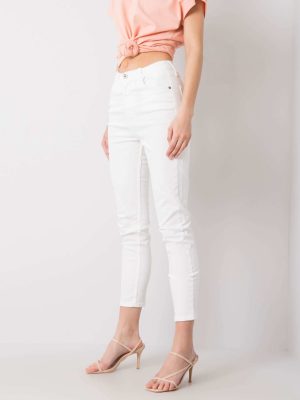 Białe jeansy damskie Baldine RUE PARIS